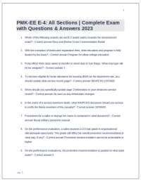PMK-EE E-4: All Sections | Complete Exam with Questions & Answers 2023