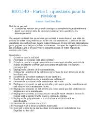 Introduction to Cell Biology (BIO1540): Revision Questions