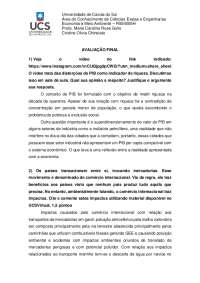 Avaliação final Economia e meio ambiente