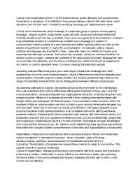 International business Culture for international relations