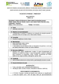 Roteiro de aula para pibid