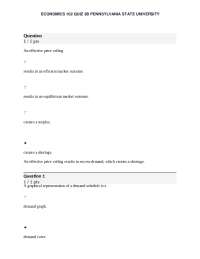 ECONOMICS 102 QUIZ 3B PENNSYLVANIA STATE UNIVERSITY