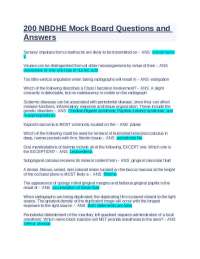 200 NBDHE Mock Board Questions & Answers: Comprehensive Dental Hygiene Exam Review