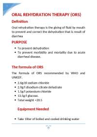 oral rehydration therapy