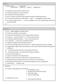 CAE_Writing, Proposal Beispiele