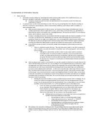 Fundamentals of Information Security