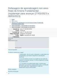 Defasagem de aprendizagem nos anos finais do ensino