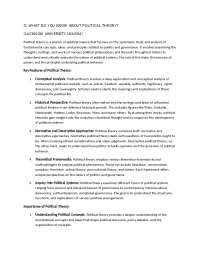 "Unraveling Political Theory: Exploring Ideals, Concepts, and Societal Foundations"