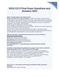 WGU C213 Final Exam Questions and Answers 2023 Graded A +