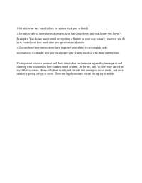 2-1 Discussion Identifying Scheduling Interruptions