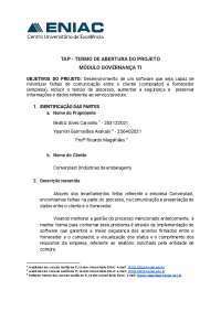 PROJETO DE GOVERNANÇA