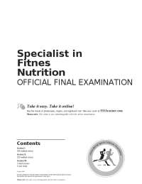 ISSA Fitness Nutrition Certification: Final Exam Assessment