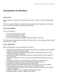 Nutrition 101 final exam
