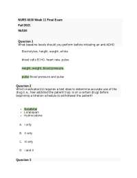 NURS 6630 Week 11 Final Exam Fall 2021-2023 graded A+