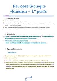 Biologia Humana - Revisões para prova final