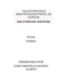 taller procesos de identificación de cargos