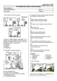 Atividades com figuras de linguagem