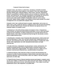 Computer Crimes and it's impact