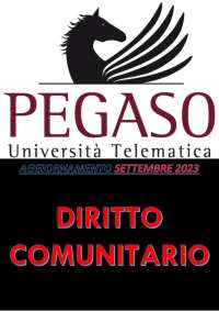 DIRITTO COMUNITARIO Pegaso 2023/2024: domande e risposte aggiornate, nuovo paniere