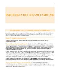 psicologia legami familiari appunti