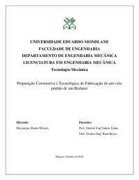 Preparação Construtiva e Tecnológica de Fabricação de um veio 
pinhão de um Redutor