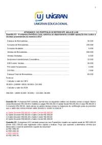 exercicios resolvidos sobre contabilidade
