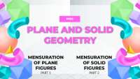 Plane and Solid Geometry: Mensuration of Plane and Solid Figures - Prof. Ongco