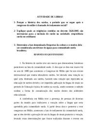 Questionário de Libras