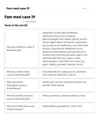 Family Medicine 19: 39-year-old male with epigastric pain
Case Study Questions and Answers