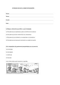 Atividades para aplicação