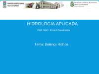 Aula de Balanço hidrico