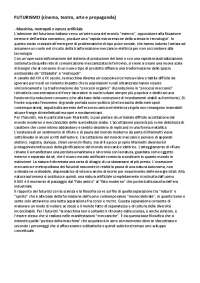 riassunto del libro futurismo