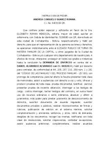 poder para divorcio en bolivia