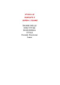 Paniere TEORIE DELLE STRUTTURE INGEGNERIA CIVILE Docente Ruzziconi Laura Risposte Chiuse E