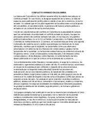 Colombia: Un Siglo de Conflicto Armado