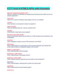 C777 Unit 4 HTML5 APIs with Answers