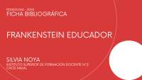 Frankenstein educador - ficha bibliográfica