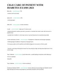 CH.41 CARE OF PATIENT WITH DIABETES EXAMS 2023.docx