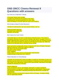 ONS ONCC Chemo Renewal II Questions with answers