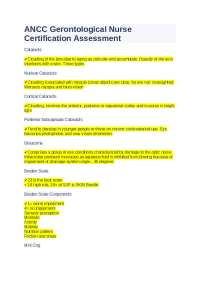 ANCC Gerontological Nurse Certification Assessment