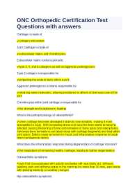 Orthopedic Certification Test Questions and Answers