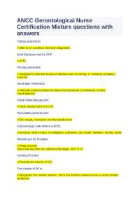ANCC Gerontological Nurse Certification Mixture questions with answers