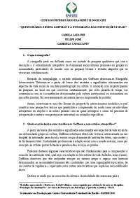 Erving Goffman e a Etnografia das Instituições Totais: Questões e Respostas