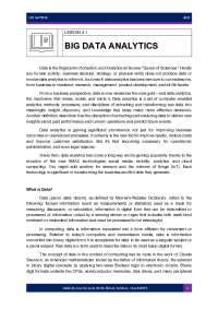 Data Analytics: A Comprehensive Overview