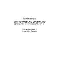 Paniere chiuse COMPLETO - DIRITTO PUBBLICO COMPARATO prof. Schifani Roberto