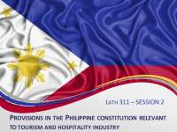 Wk 3 Lecture 1 - The National Territory - Provisions in the Constitution Relevant to Touri