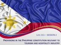 Wk 3 Lecture 3 - Citizenship - Provisions in the Constitution Relevant to Tourism and Hosp