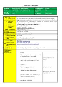 Tinikling Dance: A Comprehensive Lesson Plan for Grade 7 Physical Education