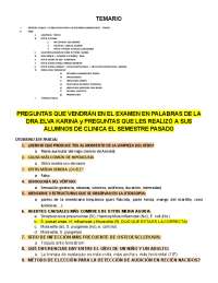 PREGUNTAS QUE VENDRÁN EN EL EXAMEN EN PALABRAS DE LA
DRA. y PREGUNTAS QUE LES R