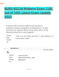 NURS 6521N Midterm Exam